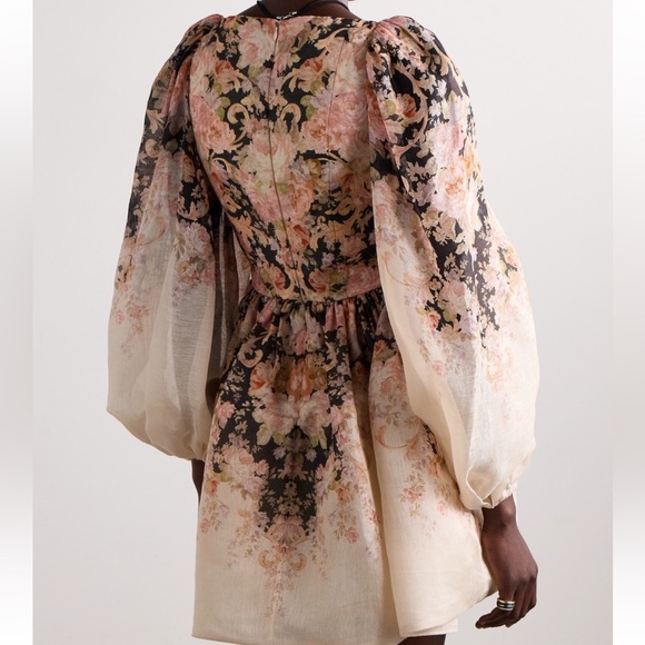 ZIMMERMANN
Degrade Floral-Print Long-Sleeve Draped Mini Dress - Picture 6 of 6